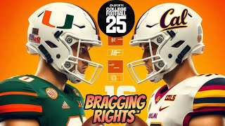 College Football 25  16 Miami vs Cal  Bragging Rights Series Week 6 Matchup [upl. by Erdnad]