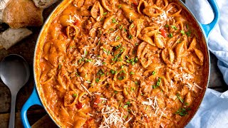 Simple One Pan Bolognese Pasta Thats Ready In 30 Mins [upl. by Athey57]