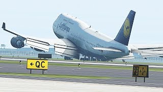 Landing the Worlds Heaviest Boeing 747 in XPlane 11 [upl. by Enytsuj]