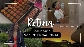 Arrumese comigo para um voo INTERNACIONAL  mini Vlog  Comissária de bordo [upl. by Adalai]