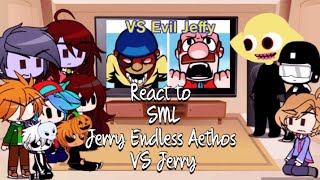 FNF react to FNF SML Movie  Jeffy Endless Aethos VS Jeffy Gacha Club [upl. by Nnaarual58]