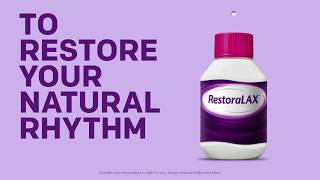 RestoraLAX is your gentle relief from constipation [upl. by Lihka]