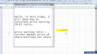 Calculate price earning PE ratio [upl. by Slaohcin853]