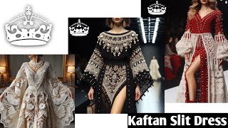 Breathtaking Crochet Wool Turkish Kaftan Slit Dress with Pearl Work  Fashion Show Style” crochet [upl. by Ahsital292]