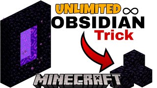 Minecraft  UNLIMITED Obsidian Farm [upl. by Wood]