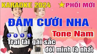 Đám Cưới Nha Karaoke Thấp Dễ Hát  Tone Nam  Trung Hiếu Karaoke [upl. by Annohsal870]