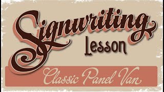 Signwriting  Sign Painting LessonDemo  Realtime hand lettering on Classic Morris Minor Panel Van [upl. by Garaway552]