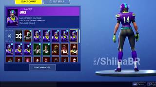 MALEFEMALE NFL SKINS w ALL STYLES INGAME FORTNITE BATTLE ROYALE [upl. by Riamo975]