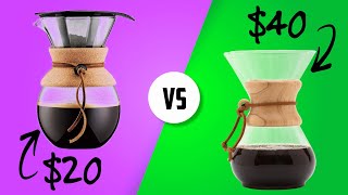 Chemex vs Bodum  Pour Over Coffee Makers Compared [upl. by Greenfield739]