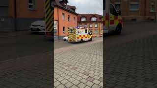 Rotkreuz Pforzheim 1836 RTW auf einsatzfahrt in Niefern [upl. by Friend]