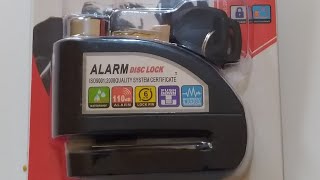 Alarm Disc Lock  Perfect Guard Shock Sensor [upl. by Hagood]