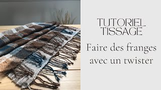 Comment faire des franges torsadées sur un tissage ou un tricot [upl. by Padraig]