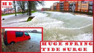 Massive Spring Tide Surge Fills Pilton Park Barnstaple in Minutes [upl. by Grove12]