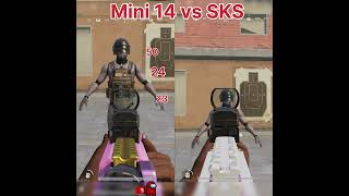 MINI 14 vs SKS  damage comparison bgmi shorts short viral pubgmobile pubg [upl. by Annadroj285]