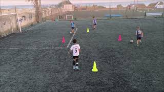 U10 passe appel de balle remise et conduite de balle  pass and go U9 U8 training [upl. by Truscott449]