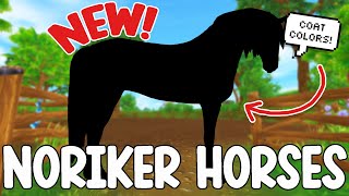 NEW NORIKER HORSE BREED ALL COAT COLORS amp MORE STAR STABLE SPOILERS [upl. by Xineohp985]