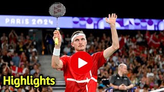 Viktor Axelsen defends Olympic mens badminton singles title  Olympic 2024 highlights [upl. by Sevart]