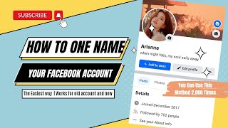 How to Change Your Facebook Name to a Single Name  2 minutes Tutorial [upl. by Amsirhc]