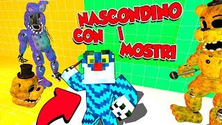 FUGA DAL PARCO GIOCHI Gmod NASCONDINO con i MOSTRI [upl. by Ynna]