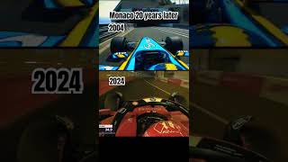 Monaco F1 2004 v 2024 V10 v V6 Hybrid round the streets of Monte Carlo F1 f1shorts [upl. by Hooker]