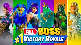 Winning With EVERY GOD BOSS in Fortnite [upl. by Kristo657]