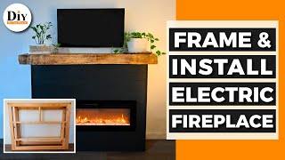 Electric Fireplace Surround  DIY Electric Fireplace Wall Shiplap [upl. by Savitt]