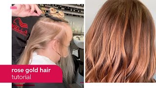 Rose Gold Hair Color Tutorial with Koleston Perfect  Wella Professionals [upl. by Eladnwahs]