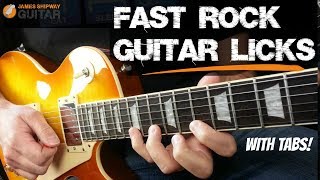 Fast Rock Guitar Licks [upl. by Sullivan]