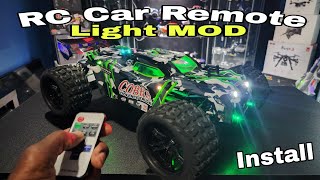 How to Install RC Car LED lights Remote Control DIY VRX Racing Cobra Brushless RC Truck [upl. by Calisa]