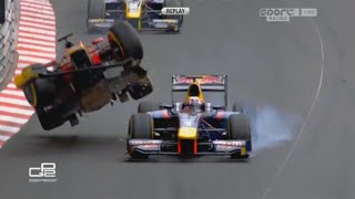 Biggest GP2F2 Crashes at Monaco 20102023 [upl. by Naesal386]