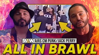 AEW Airs CM PunkJack Perry All In Brawl Footage On Dynamite CM Punk amp WWE Stars Respond [upl. by Vanden778]