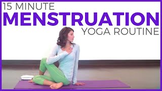 15 minute Yoga for your Period Menstruation Cramps amp PMS [upl. by Janna]