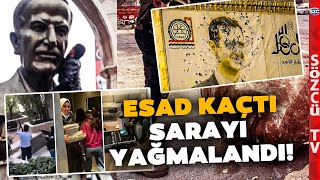 Suriyede Esad Ailesinin Sonu Sarayı Yağmalandı Heykeller Yıkıldı İşte Şamda Yaşananlar [upl. by Hasin]