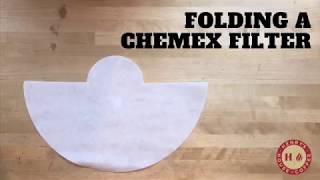 How To Fold A Chemex Filter [upl. by Adnoryt194]