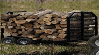 Homemade Wood Trailer for Lawn Tractor or Quad [upl. by Heller]