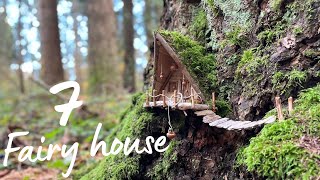 DIY Fairy Tree House using natural materials [upl. by Leahcimnaj]