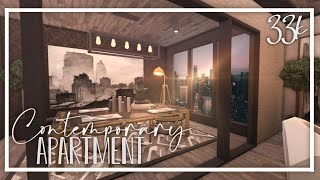 Contemporary Apartment 33k No Gamepass Bloxburg Speedbuild [upl. by Eibloc]