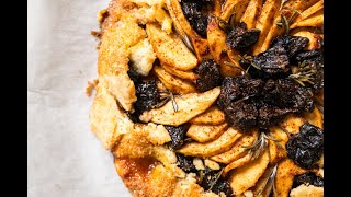 An Incredibly Delicious Galette Recipe with Apples Rosemary  Prunes Recipe in Caption [upl. by Elvira]