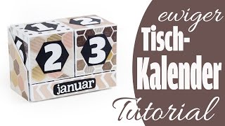 Tutorial Ewiger Tischkalender  Perpetual Calendar aus Papier  DEUTSCH [upl. by Lorianne]