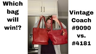 Vintage Coach Lexington Bucket Bag 4181 amp Legacy Large Shopper Tote 9090 Red Bag Talk [upl. by Rotkiv]