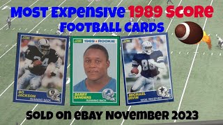 1989 Score Most Expensive eBay Sales Football Cards  November 2023 [upl. by O'Malley]