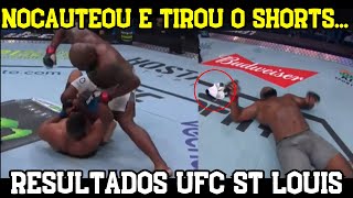 DERRICK LEWIS NOCAUTEOU ZÉ COLMEIA  TODOS OS RESULTADOS UFC ST LOUIS [upl. by Glynas]