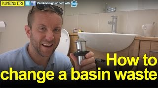 HOW TO CHANGE A BASIN WASTE  Plumbing Tips  Basics [upl. by Ayhdiv]