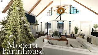 Luxury Winter House Bloxburg Speedbuild [upl. by Mroz600]