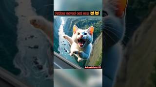 Cats accident 😹🐊 Cartoon story ytshorts kitten cutecat aicat [upl. by Germana71]