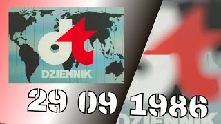 ARCHIWALNE WYDANIE Dziennika Telewizyjnego 29091986 wydarzenia zgodne z oficjalną linią polityczną [upl. by Thevenot]