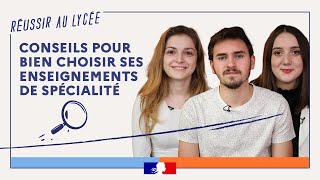 Bien choisir ses enseignements de spécialité  conseils aux élèves de seconde [upl. by Eiralav]