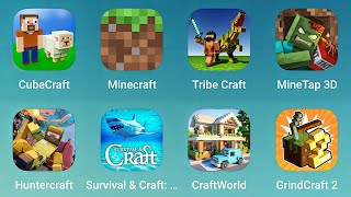 CubeCraft Minecraft Tribe Craft MineTap 3D Huntercraft Survival Craft Craft World GrindCraft [upl. by Ebarta]