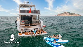 Beneteau Grand Trawler 62  A Family Day at Sea in Hong Kong [upl. by Hetti575]