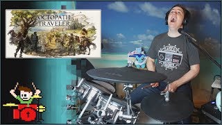 Octopath Traveler  Battle II On Drums  The8BitDrummer [upl. by Tebor]